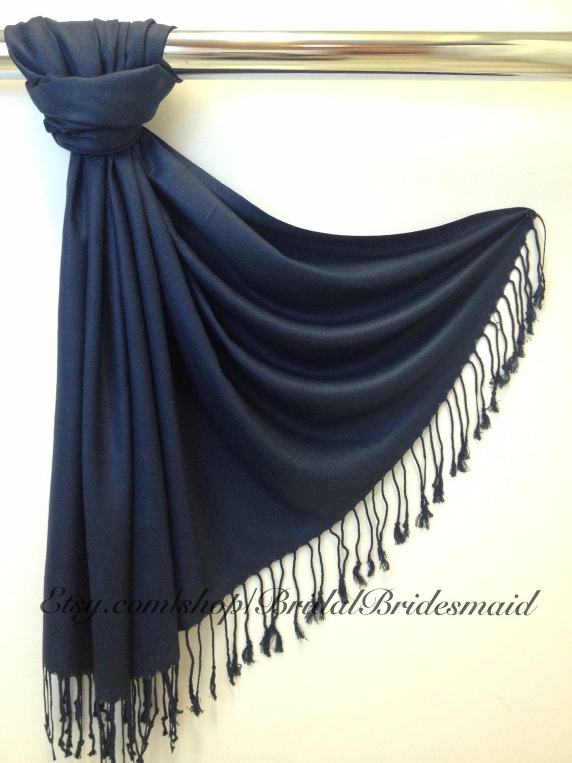 fur shawl navy