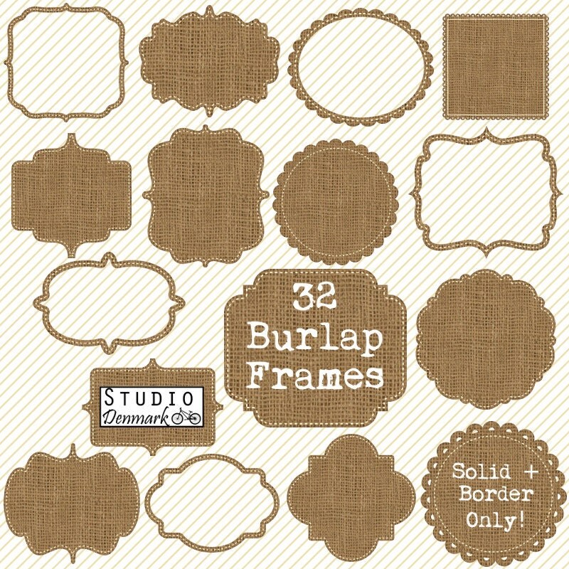 Burlap Frames Clipart 32 Burlap Clipart Labels / Tags