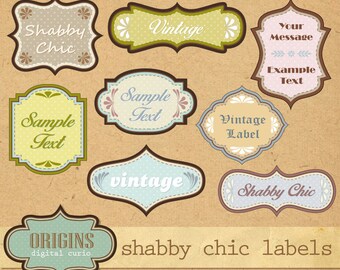 Popular items for shabby chic label on Etsy