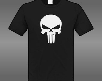 the punisher skull Logo graphic t shirt video game Large