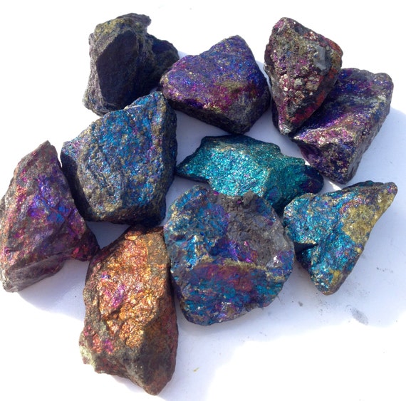 1/4 lb PEACOCK ORE Chalcopyrite Rough Natural by TheWindingsShop