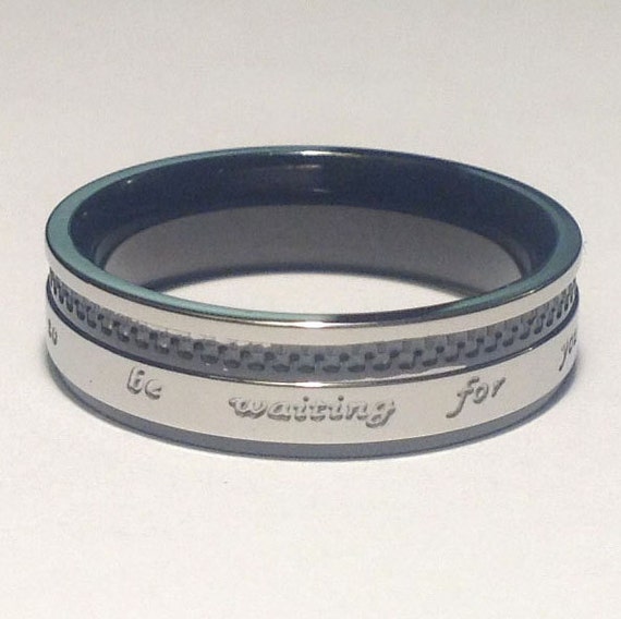 Mens Ring, Custom Ring, Personalized Ring, Titanium Ring