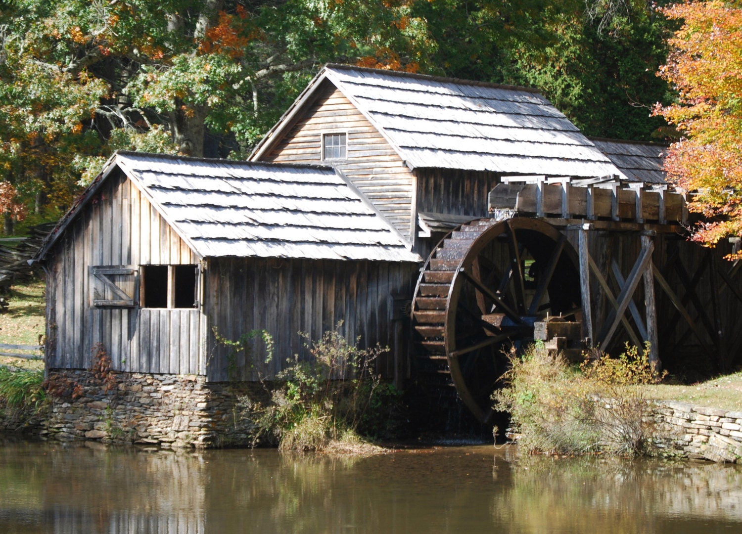 Mabry's Mill 5 x 7 Metallic Print by EyeOfAGypsyStudio on Etsy