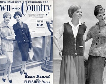 Town and Country Vol. 52 Dazzling Hand Knit Fashions 1960