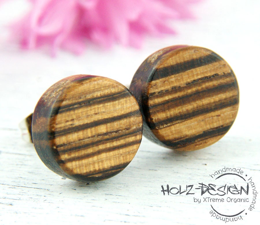 Ohrringe Aus Holz FUr Männer ~ Ohrstecker aus Holz Kleine Ohrringe hölzern von HolzDesignGermany Ohrringe Aus Holz FUr Männer ~ Ohrstecker aus Holz Kleine Ohrringe hölzern von HolzDesignGermany