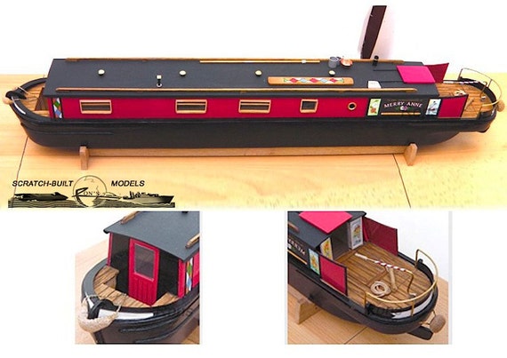 Model Plans for Canal Boat / Narrowboat 1/24 by ScaleModelDIY