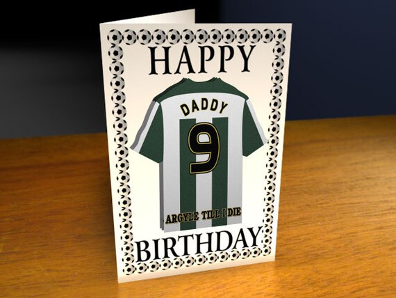 Plymouth Argyle FC PERSONALISED Greetings Card by FootieGifts