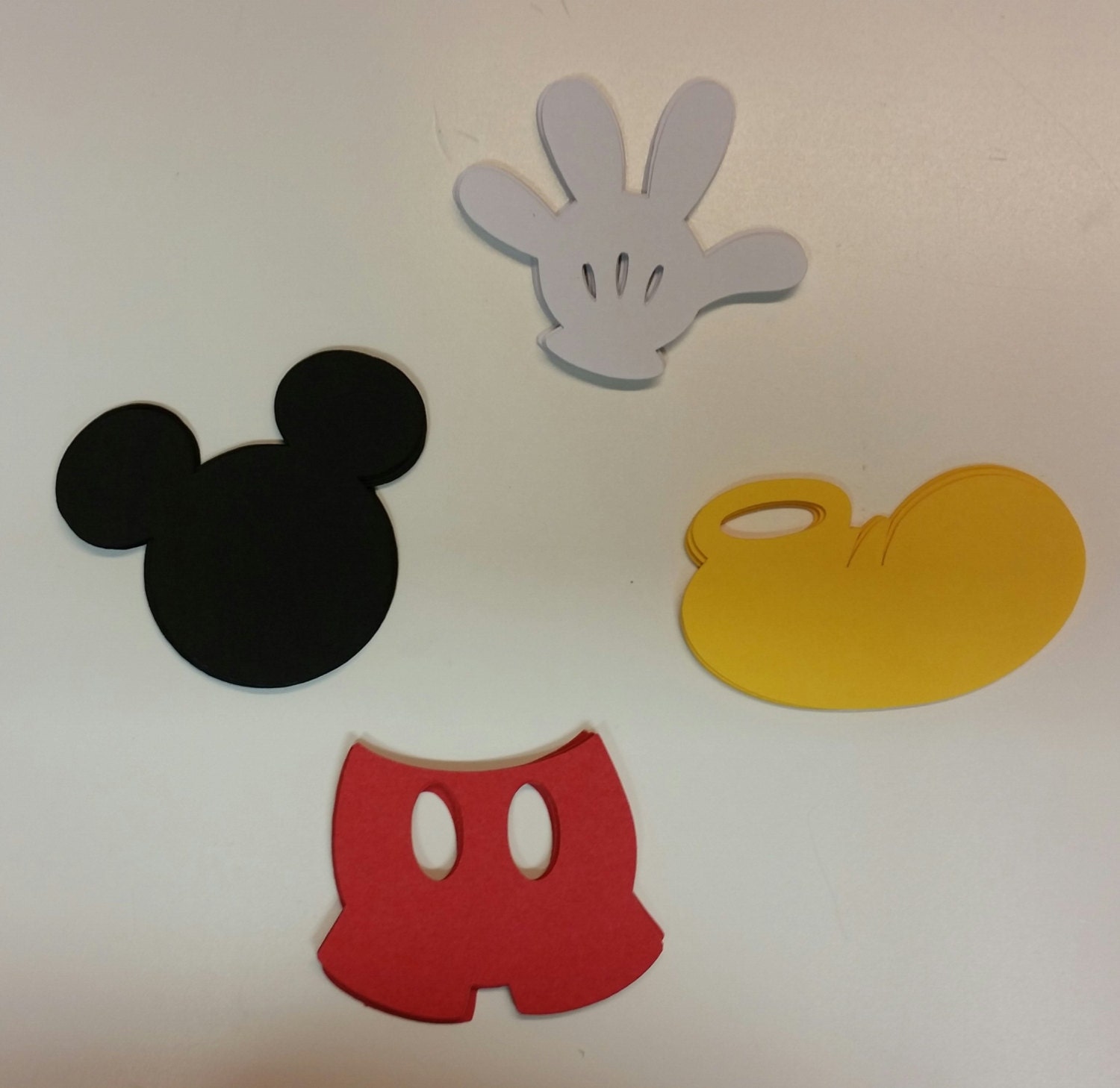 Mickey Mouse Shoes Gloves Pants Heads Die cuts/