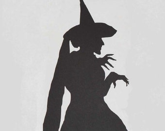 Wicked Witch Silhouette Card Stock cut out