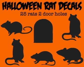 Halloween Decor Rats Halloween Rat Decals for Stairs, Walls, Halloween Decor