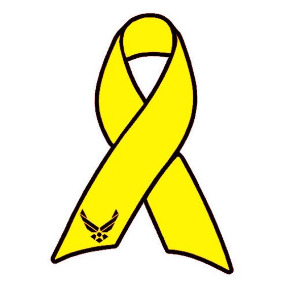 Support the Troops Air Force Ribbon Vinyl Window by MotoMadness