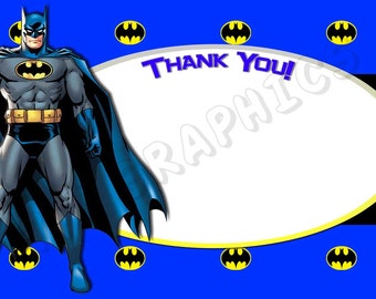 Coordinating Batman Thank You Notes