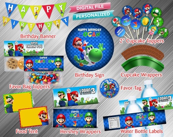 Super Mario Printable Party Package