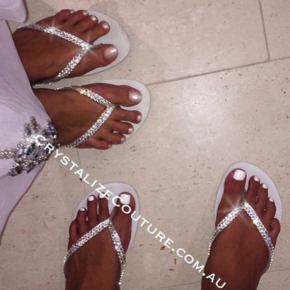 Havaianas embellished in Swarovski crystals / by CrystalizeCouture
