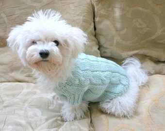 Knitted dog dress. Small Dog Clothing. Dog Top . Poodle by BubaDog