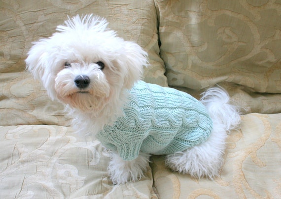 Dog Clothes - knitted dog sweater, cotton dog sweater, handmade dog clothes, bichon clothes, clothes for dogs