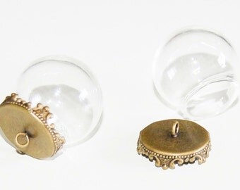 Hollow bead glass globe with Cap