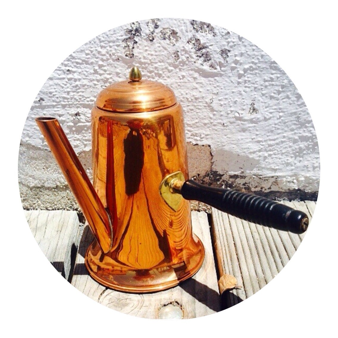 60’s Solid Copper Coffee Kettle Haute Juice