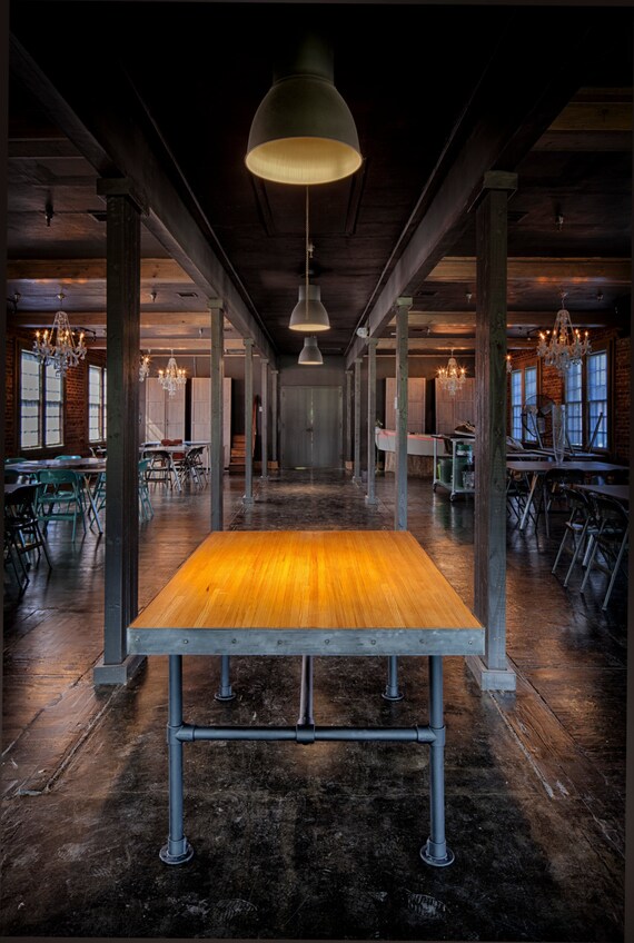 Items similar to Reclaimed Heart Pine bowling alley tables on Etsy