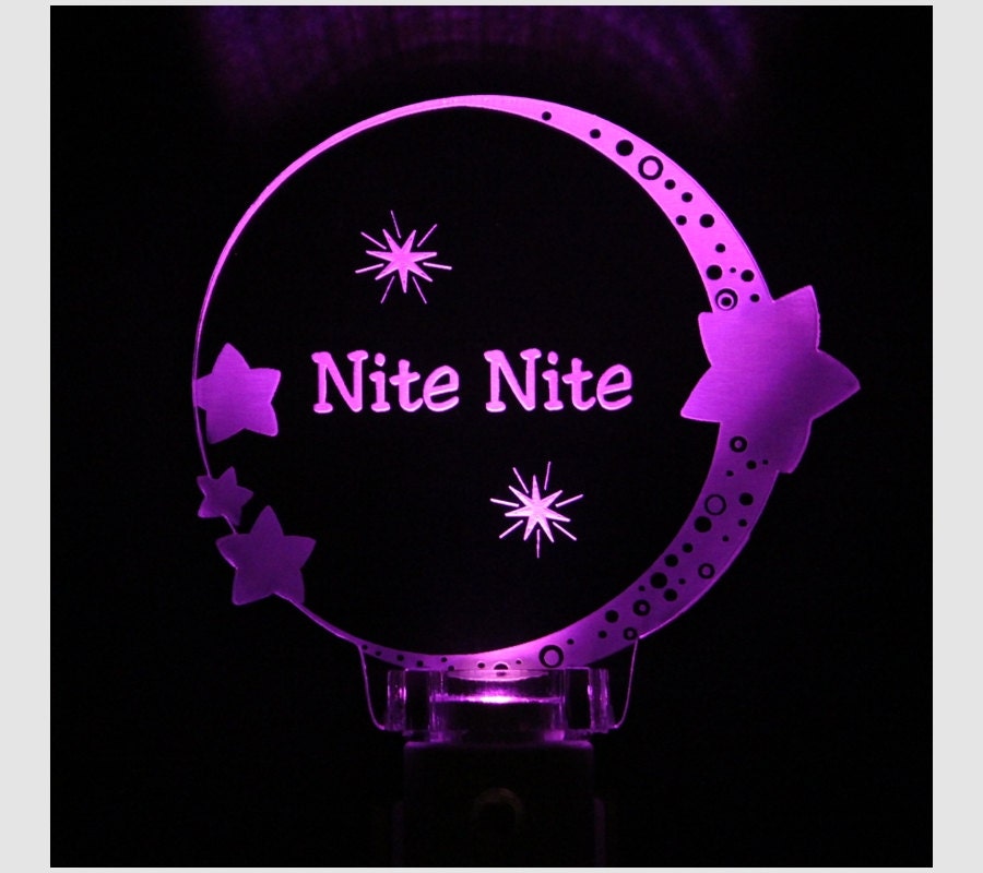 Moon and Stars Nite Nite Night Light LED Sensor Nursery