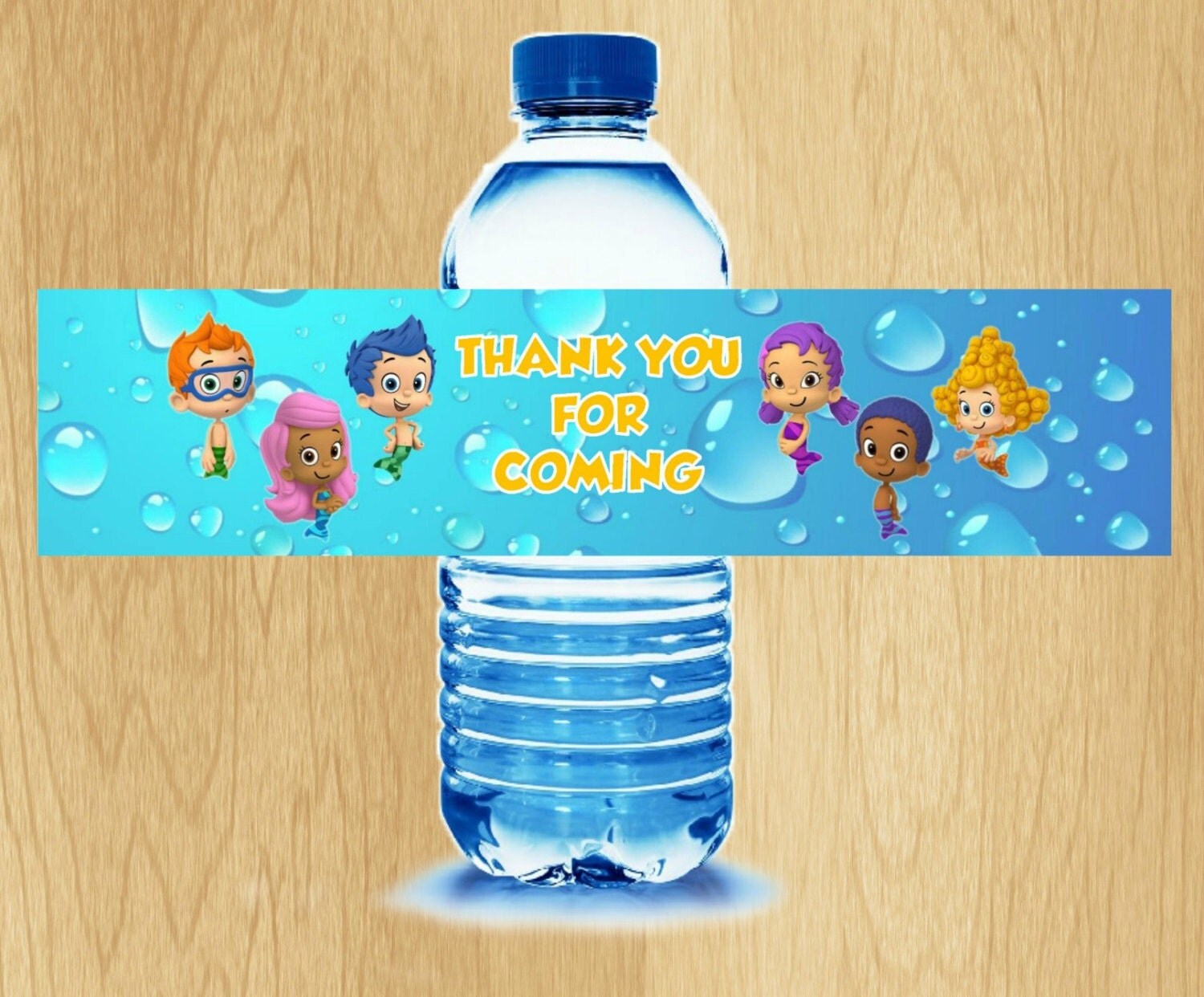 Bubble Guppies Water Bottle Label Printable by kidspartypixel