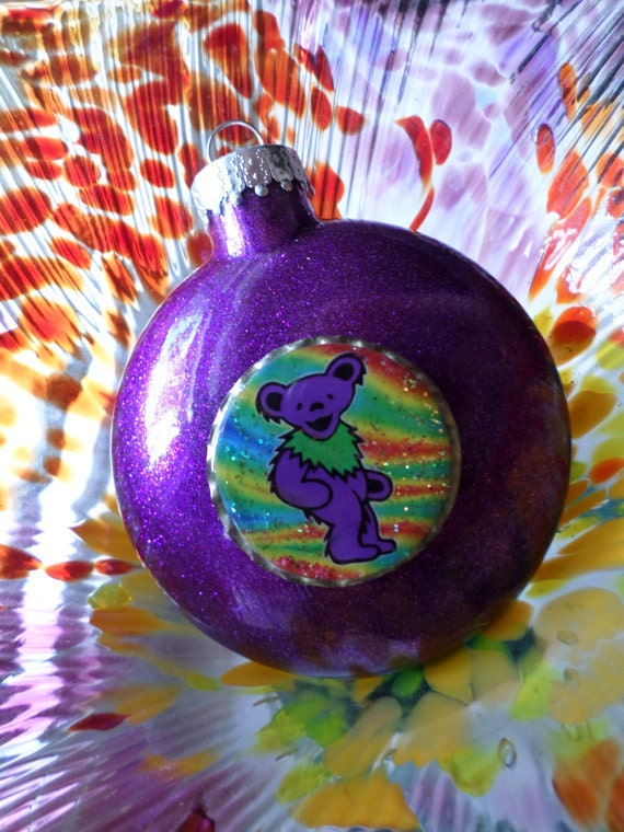grateful dead tie dyed dancing bear glass glitter by grateful dead tie dyed dancing bear glass glitter by