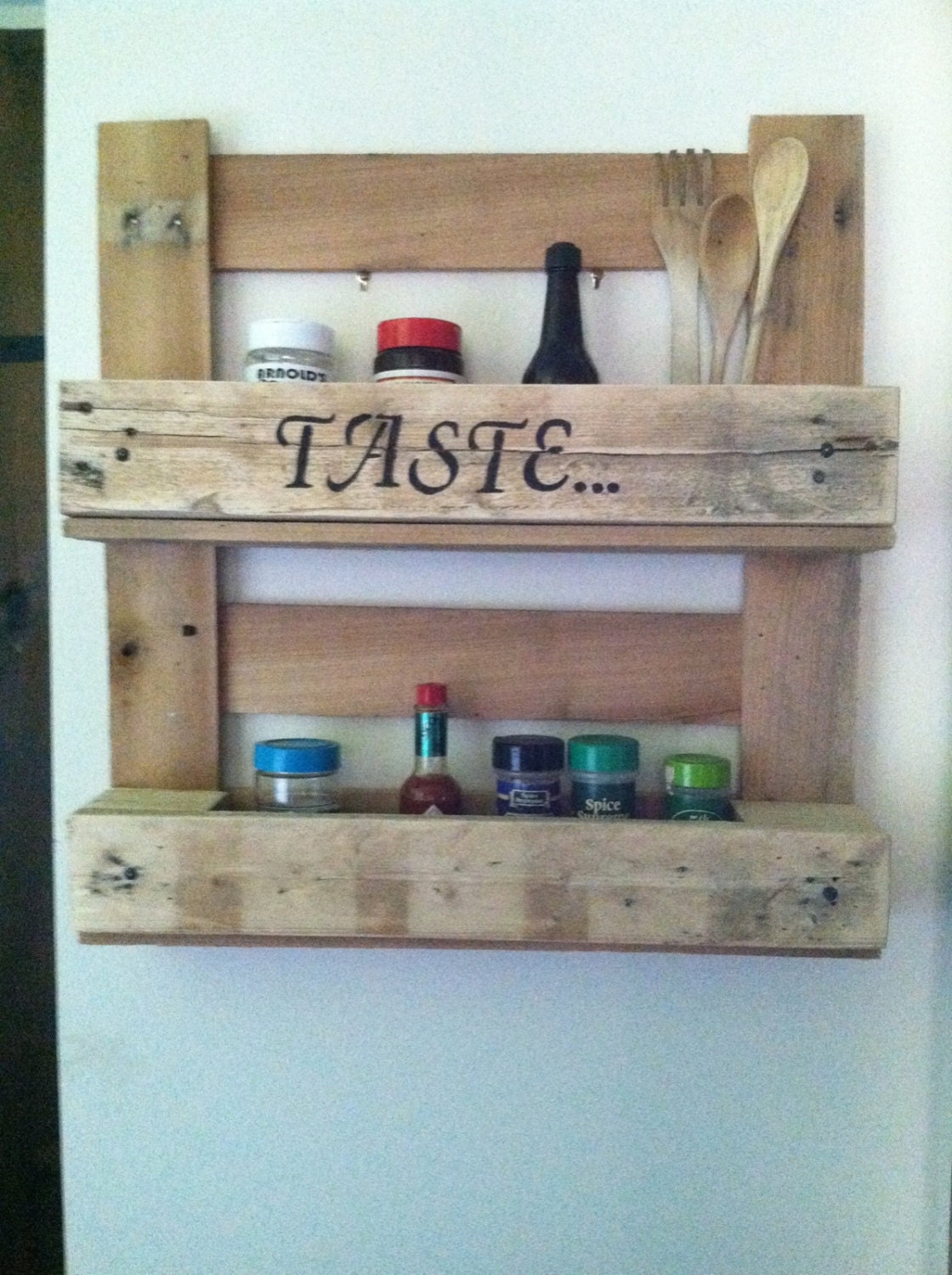 Spice Rack Primitive Organizer Rustic Spice Rack by RusticKnacks