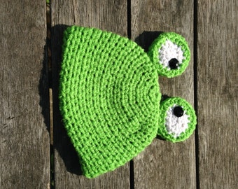 Little Froggie Crochet Beanie