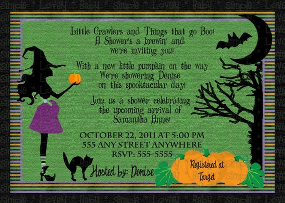 Halloween Baby Shower Invitation