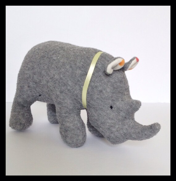 stuffed rhino toy