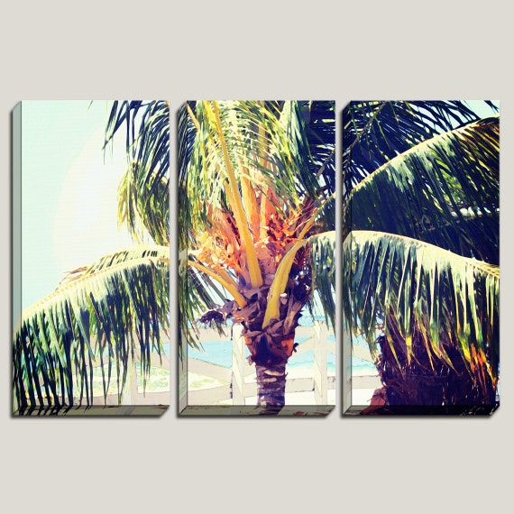 Palm Tree Large Wall Canvas Art Decorations Canvas by JoelleJoy
