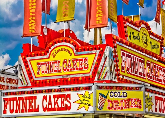 Funnel Cakes Carnival Vendor Fine Art Print or Canvas Wrap