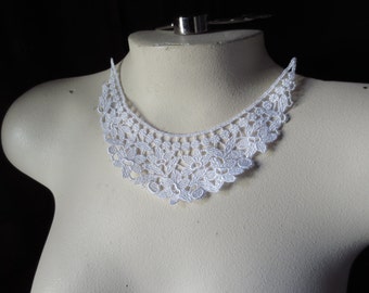 White Lace Applique American made for Bridal, Jewelry & Costume Design WA 101