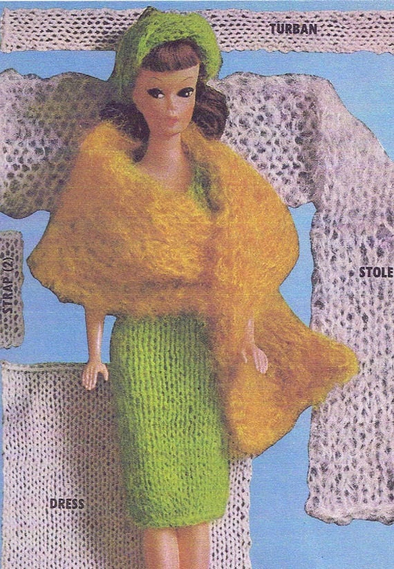 Vintage Crochet PATTERN for Barbie Midge Ken Allan Clothes PDF