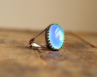 Large Silver Mood Ring/ Color Changing Ring/ Gypsy Jewelry/ Boho Ornate Ring/ Hippie Ring/ Festival Jewelry/ Mood Jewelr/ Real Mood Ring