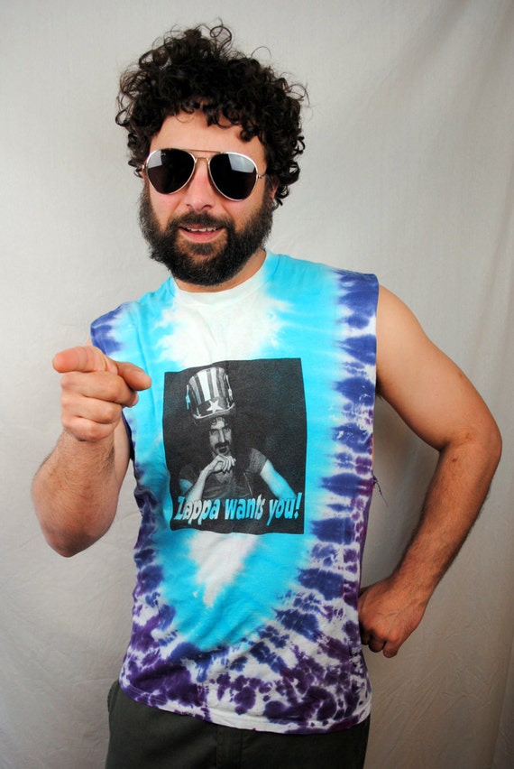 Vintage Frank Zappa Uncle Sam Wants You Tie Dye by RogueRetro