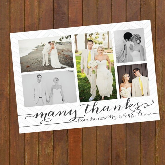 Wedding Thank You Cards 5 photo collage by gwenmariedesigns