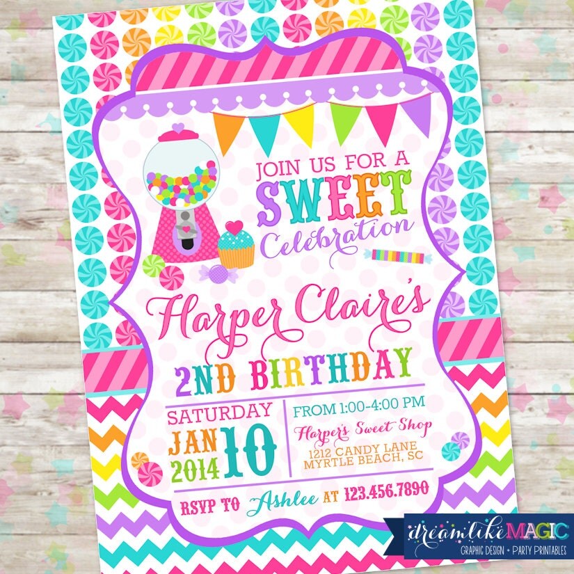 Candyland Party Invitations 5