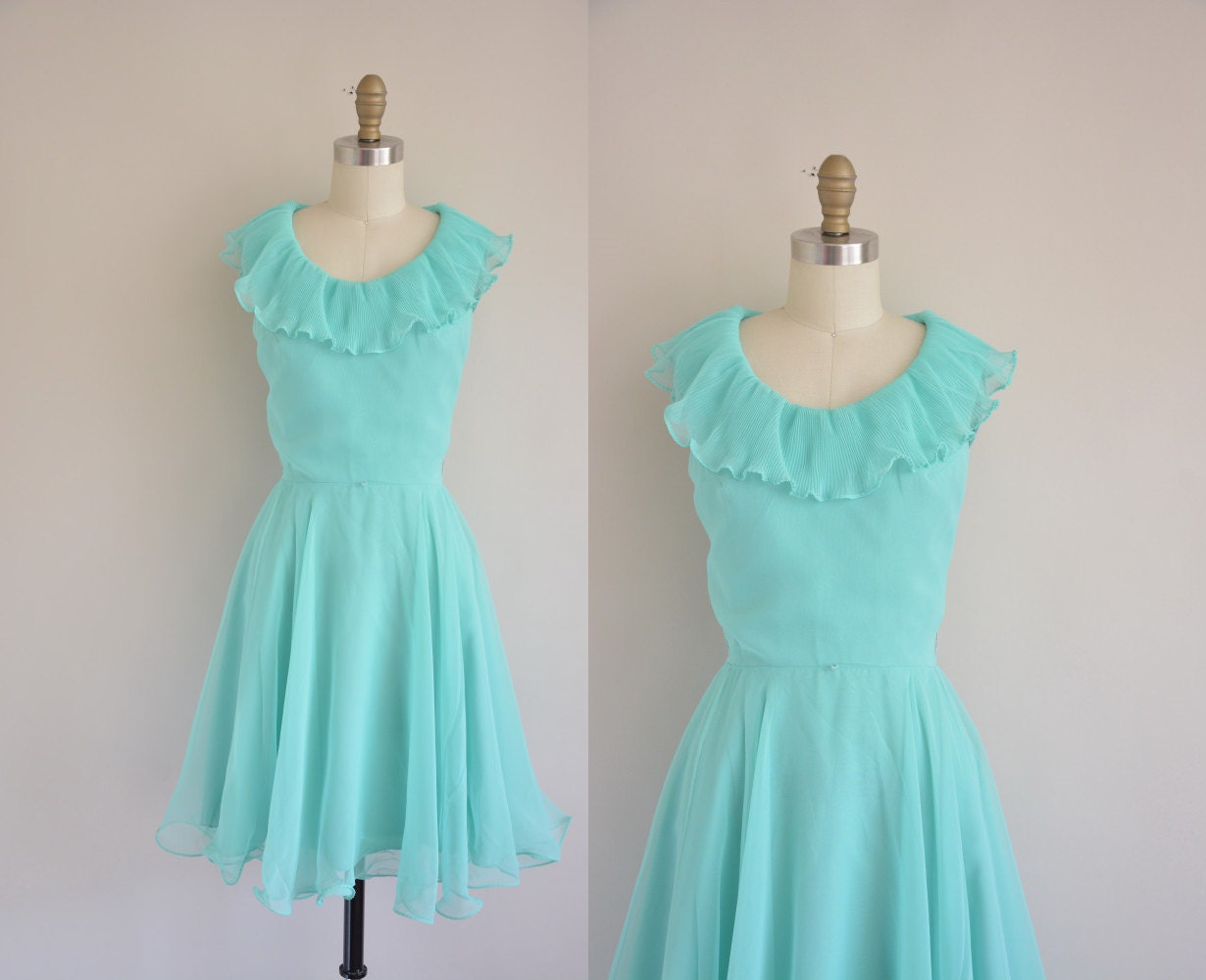 Miss Elliette mint dress / vintage 60s dress / 60s dress