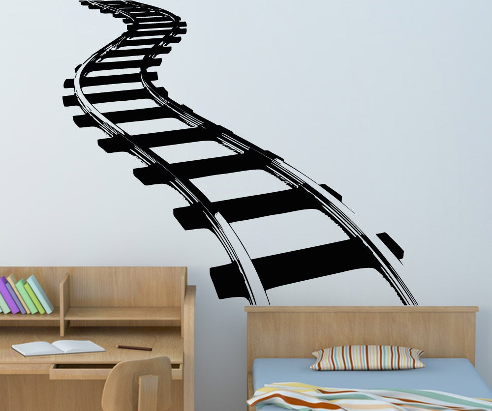Vinyl Wall Decal Sticker Train Tracks 5248m