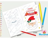 Christmas Coloring books,6 Santa Merry Christmas Personalized Coloring Books Party Favors A1082 Il_170x135