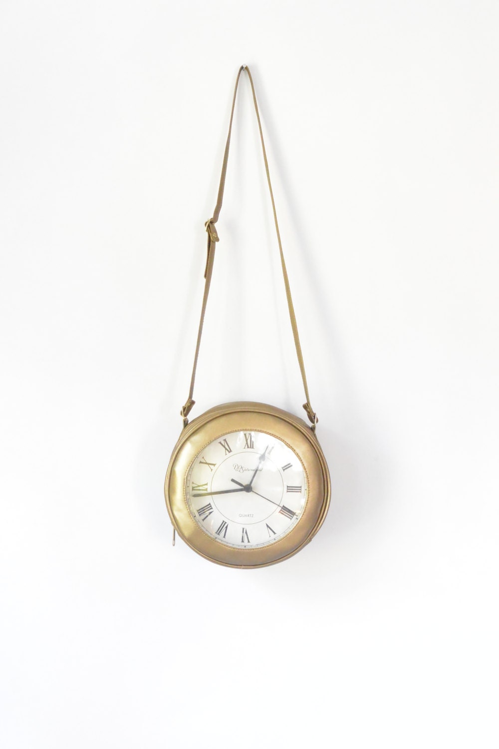 Vintage Clock Purse Novelty Purse Quirky Brass Unique