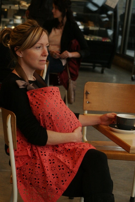 Items similar to Nursing Cover in CORAL + MOCHA. Breathable and Stylish