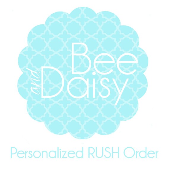 RUSH Personalized Decor Pack Upgrade for any Bee and Daisy Printable Decorations Il_570xn