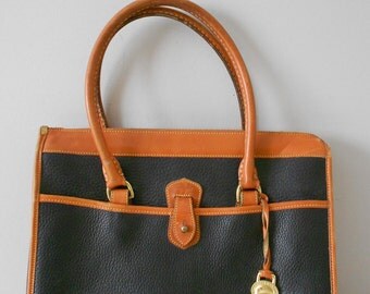 vintage black dooney and bourkes satchel / doc handbag / purse