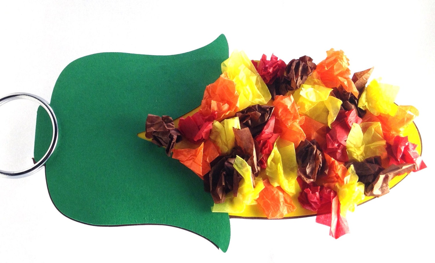 Tissue paper indian corn craft kit for kids for fall from