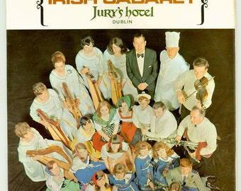 Irish Cabaret, memories of Jury's hotel, dubland, Ireland Vintage Vinyl Record Album Souvenir LP with Irish Songs and Music