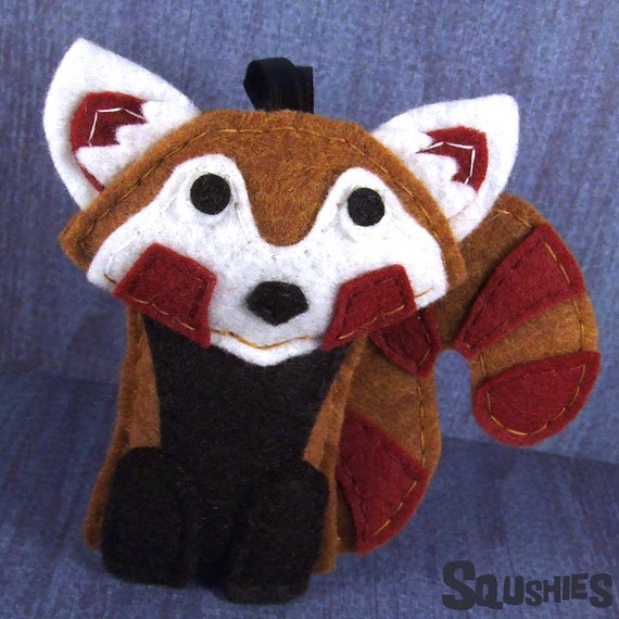 christmas ornament felt zoo animal xelpho the red by squshies christmas ornament felt zoo animal xelpho the red by squshies