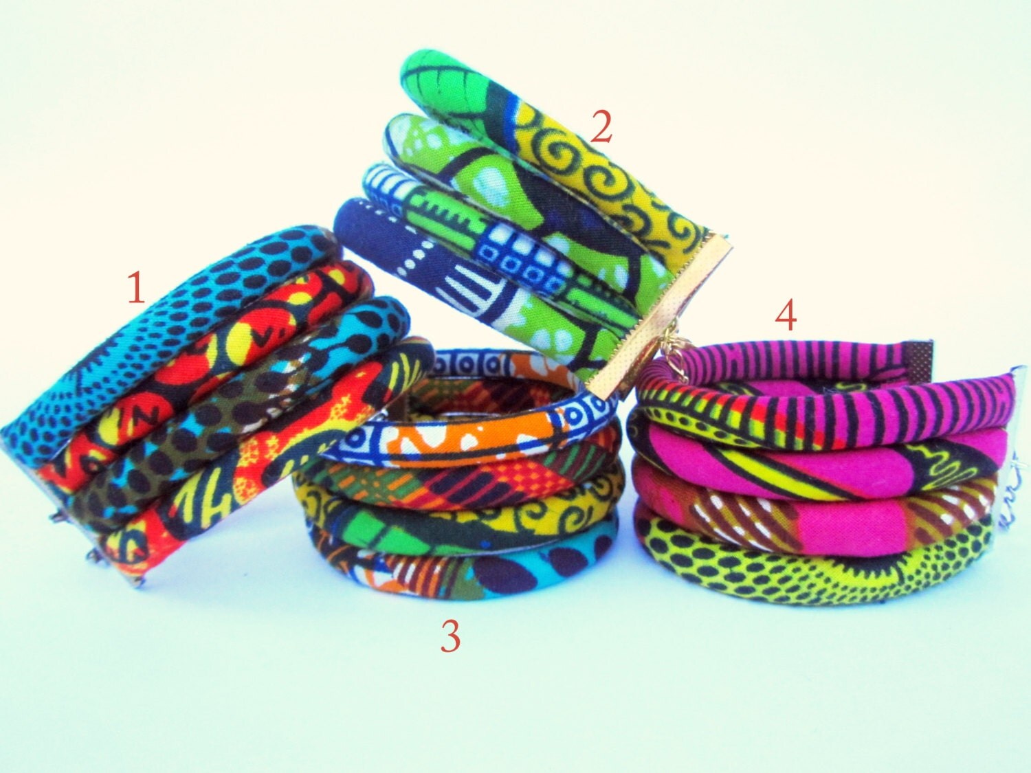 African style fabric cuff bracelet/ colorful cuff bracelet/