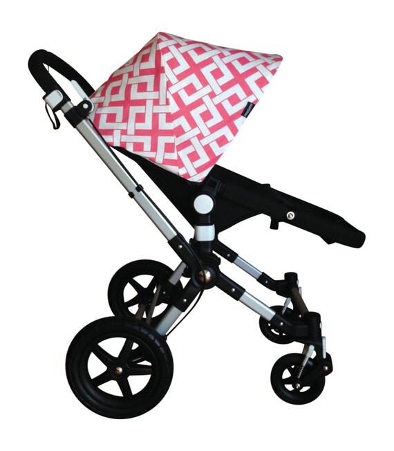 ONLY 1 Bugaboo Hood Custom emaSema Pink Sun Canopy for